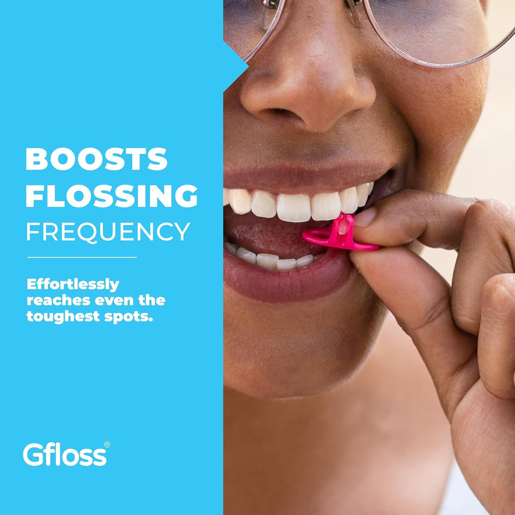 Hands-Free Dental Floss - 40 Count - Easy to Use & Discreet Flossers for Adults | Travel Floss | Thin Soft Floss for Tight Teeth | Unwaxed Unflavored | PFAS-Free Oral Care