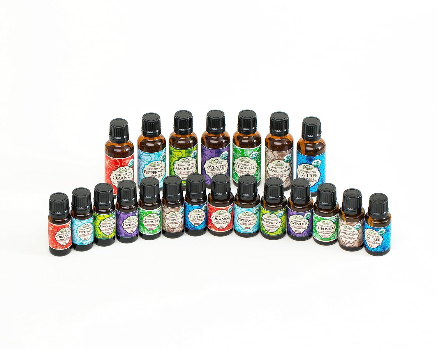 US Organic 100% Pure Peppermint Essential Oil - USDA Certified Organic - 15 ml Pack of 2 - w/Improved caps and droppers (More Size Variations Available)