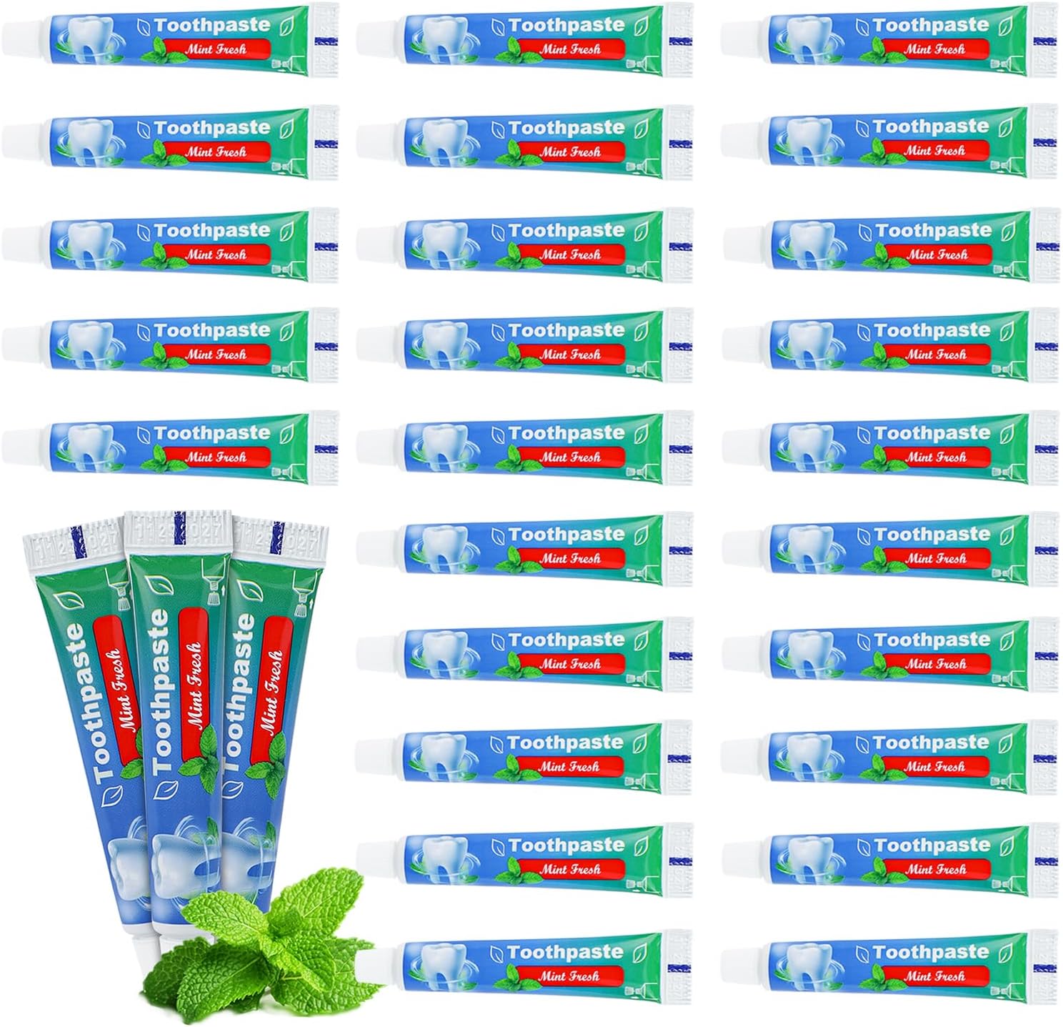 0.35 oz Bulk Travel Size Toothpaste,200 Tubes 10 Grams Extra Small Toothpastes Travel Size Bulk 0.8x3.5 inches Mint Flavor Mini Disposable Toothpaste for Hotel,Guests,Homeless,Office