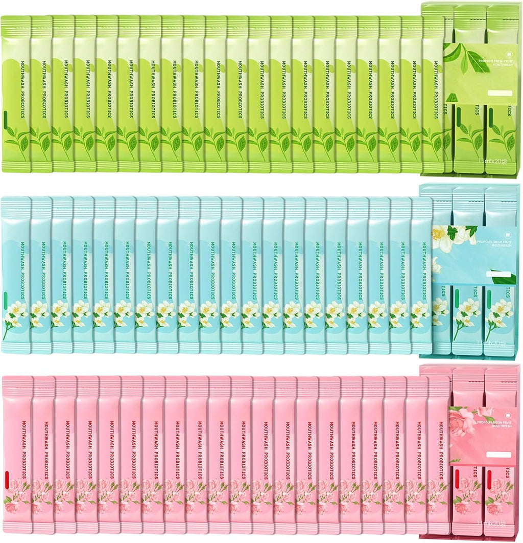 Travel Size Mouthwash,Mini Mouthwash Travel Size Bulk Portable Mouth Wash Set,Individual Small Travel Mouth Wash Packets for Fresh Breath(Pack of 60) A27