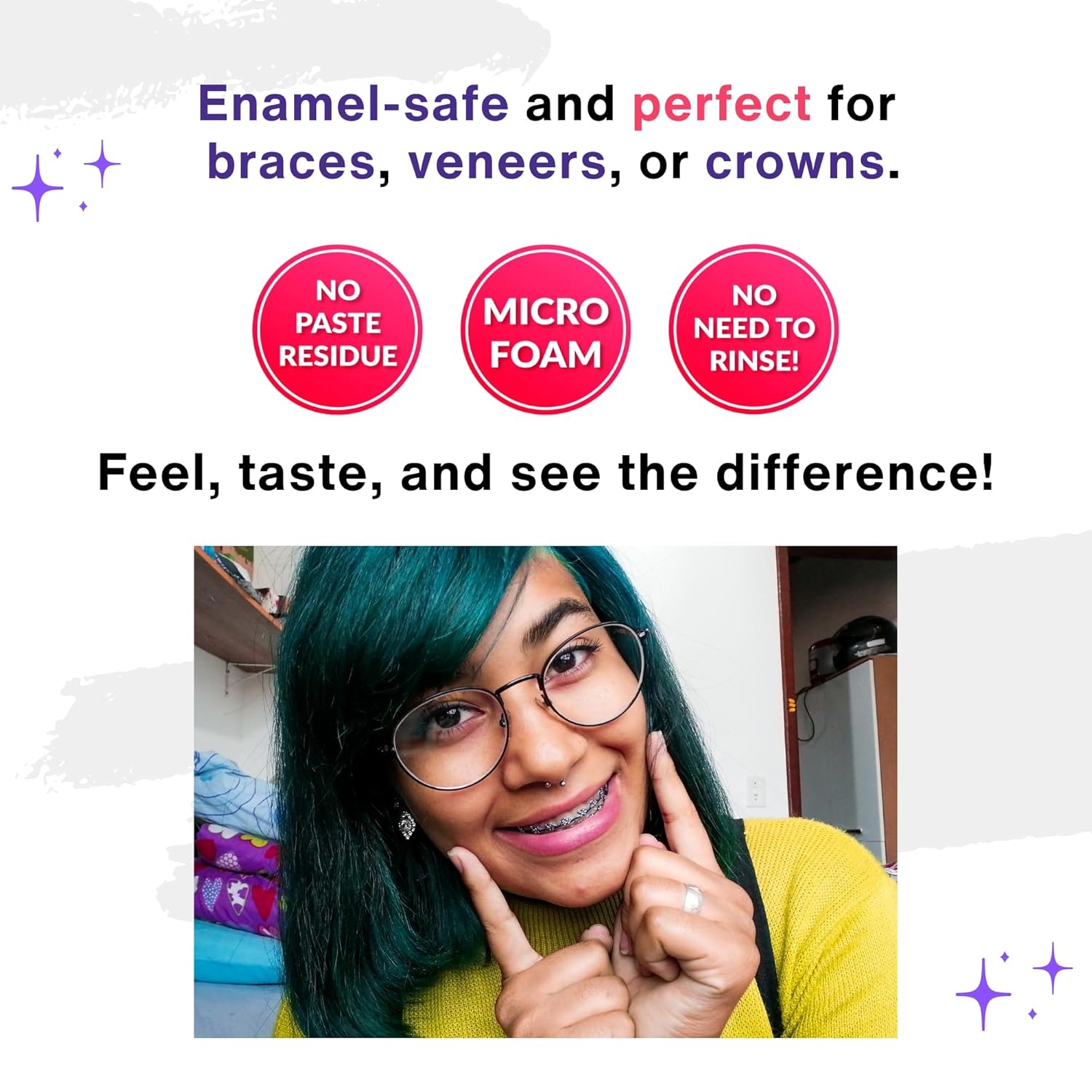 Dual-Action Stain Removal Aligner/Retainer Cleaner and Teeth Whitening Foam- Hydrogen Peroxide-Good for Invisalign, ClearCorrect, SmileDirectClub, Byte -Oral Care-Foam Toothpaste, 2-Pack