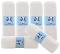 HIPHOP PANDA Baby Washcloths, Rayon Made from Bamboo - 2 Layer Ultra Soft Absorbent Newborn Bath Face Towel - Reusable Baby Wipes for Delicate Skin - Ivory, 6 Pack