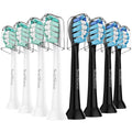 Replacement Toothbrush Heads Compatible with Philips Sonicare and More Click-on Handles 8 Pack Blackwhite
