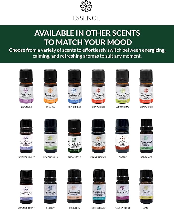 Essence Pearl Travel Case - Wearable Aromatherapy Kit with Nasal Diffuser Rings, Soaking Bay, and 5mL Essential Oil – Portable Wellness Gift Set for On?The?Go Self Care