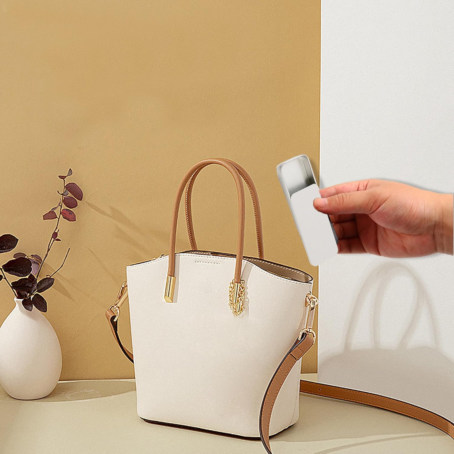 2Pack Dental Floss Case - Portable Travel Dispenser for 24 Adult Floss Picks (Silver)