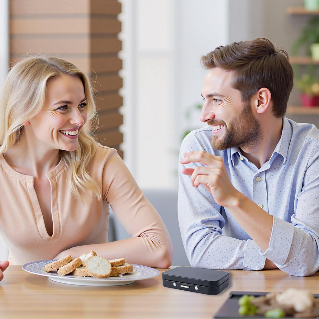 2Pack Dental Floss Portable Case with Mirror,Refillable Portable Floss Pick Holder Container,Small Floss Dispenser for Travel, Dates,Dinners and Hotels(Black)