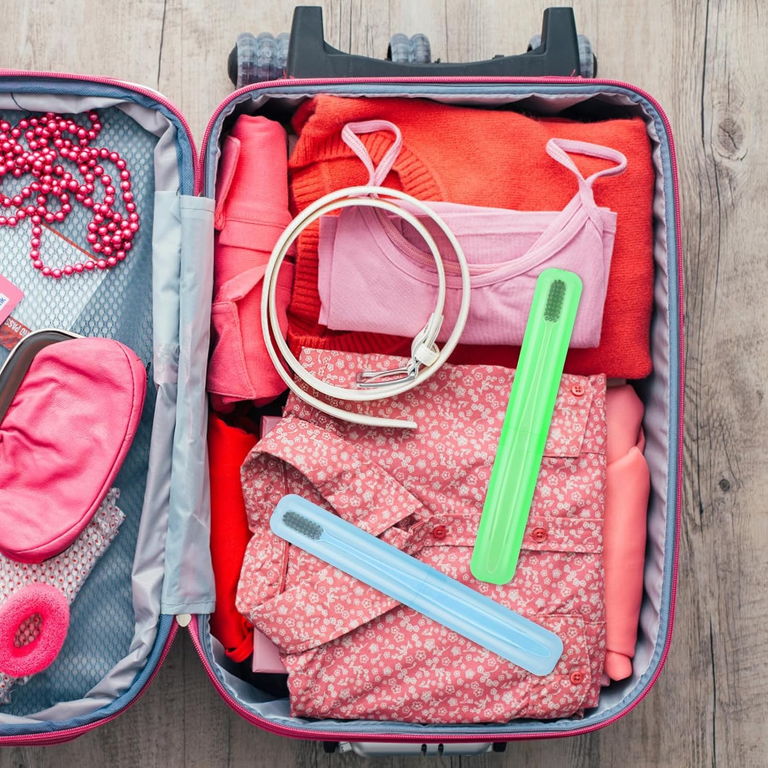 10 Pcs Travel Toothbrush Case Holder,Plastic Toothbrush Case, Portable Toothbrush Container Cases, 5 Assort Color Plastic Toothbrush Carrier Cover Cases Travel Cover Holder Storage for Traveling Home