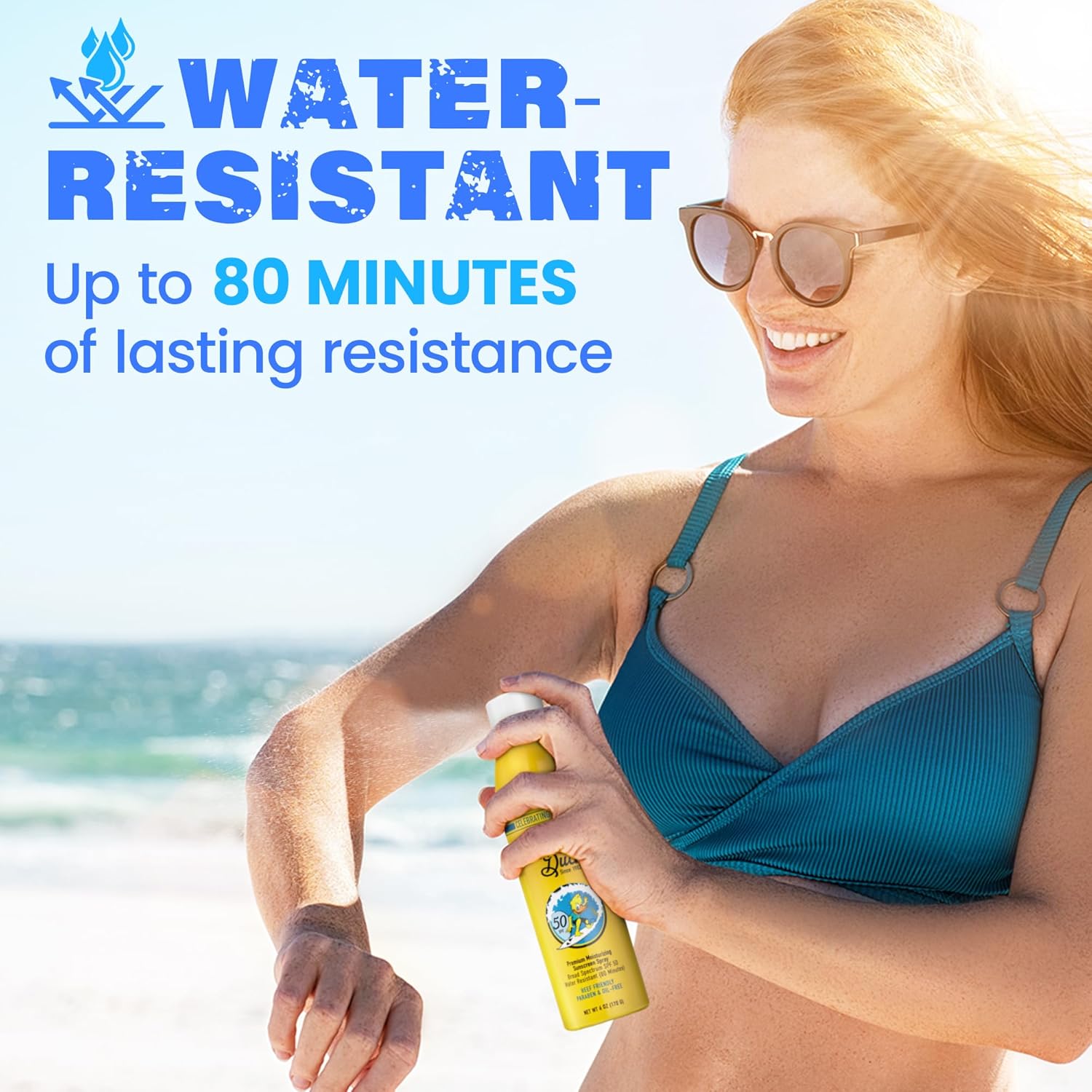 Rubber Ducky SPF 50 Sunscreen Spray 6oz + SPF 44 Lip Balm Vanilla 3 Pack