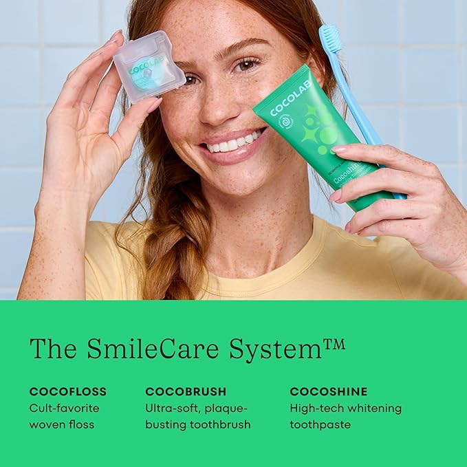 COCOLAB Cocoshine Whitening Toothpaste, Delightful Mint Flavor, Dentist-Designed Oral Care with nHA, Non-Fluoride, Vegan, Recyclable Tube, Coconut-Oil Infused, 4 oz