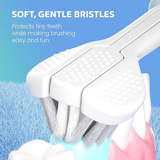 Well Before Ultrasonic Kid's U-Shaped Electric Toothbrush, IPX7 Waterproof, Five Cleaning Modes (Spaceman, Blue Ages 2-7)