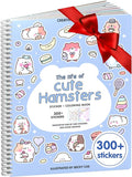 Cupkin Hamsters Sticker Book Activity for Kids, Toddler Airplane Travel Essentials, 300+ Brogs Stickers for Kids + 8 Scenes + Coloring Book Pages, Rabbit Lover Gift, Children's Crafts Ages 2-8