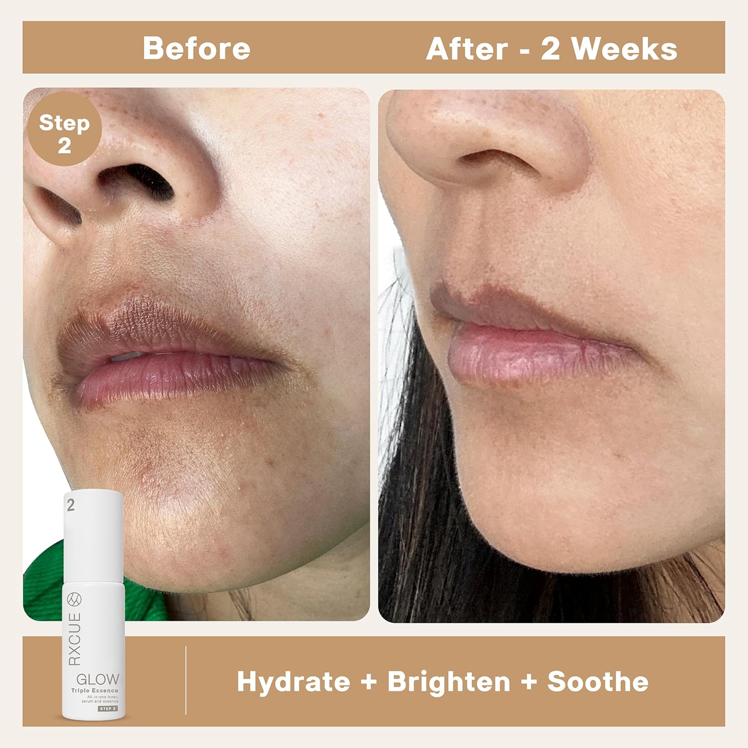 Travel Size Korean Skincare Set – Simplified 3-Step K-Beauty Kit, Rxcue Glow Patented 10-in-3 System for Glass Skin, TSA Approved, Korean Skin Care Travel Set, Skincare Kits & Gift Set, 1.01 fl oz ea