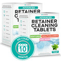 Retainer & Mouth Guard Cleaner Tablets - Mint Flavor Retainer Cleaner Tablets & Invisalign Cleaner - Denture Cleaning Tablets, Denture Cleaner, Aligners, Night Guard, Mouthguard Cleaners - 300 Count