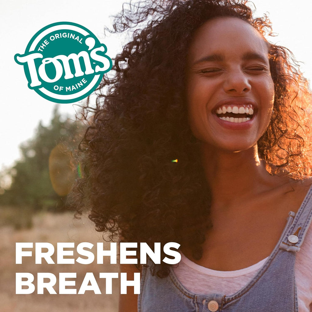 Tom’s of Maine Antiplaque and Whitening Fluoride Free Toothpaste, Spearmint 3-Pack