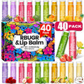 40 Pack of Lip Balm, 12 Flavored Lip Balm in Bulk Natural Lip Balms Set, Beeswax Moisturising & Soothing Lip Balms Bulk Gifts for Women Stocking Stuffers Party Favors(4.2g/0.15oz)
