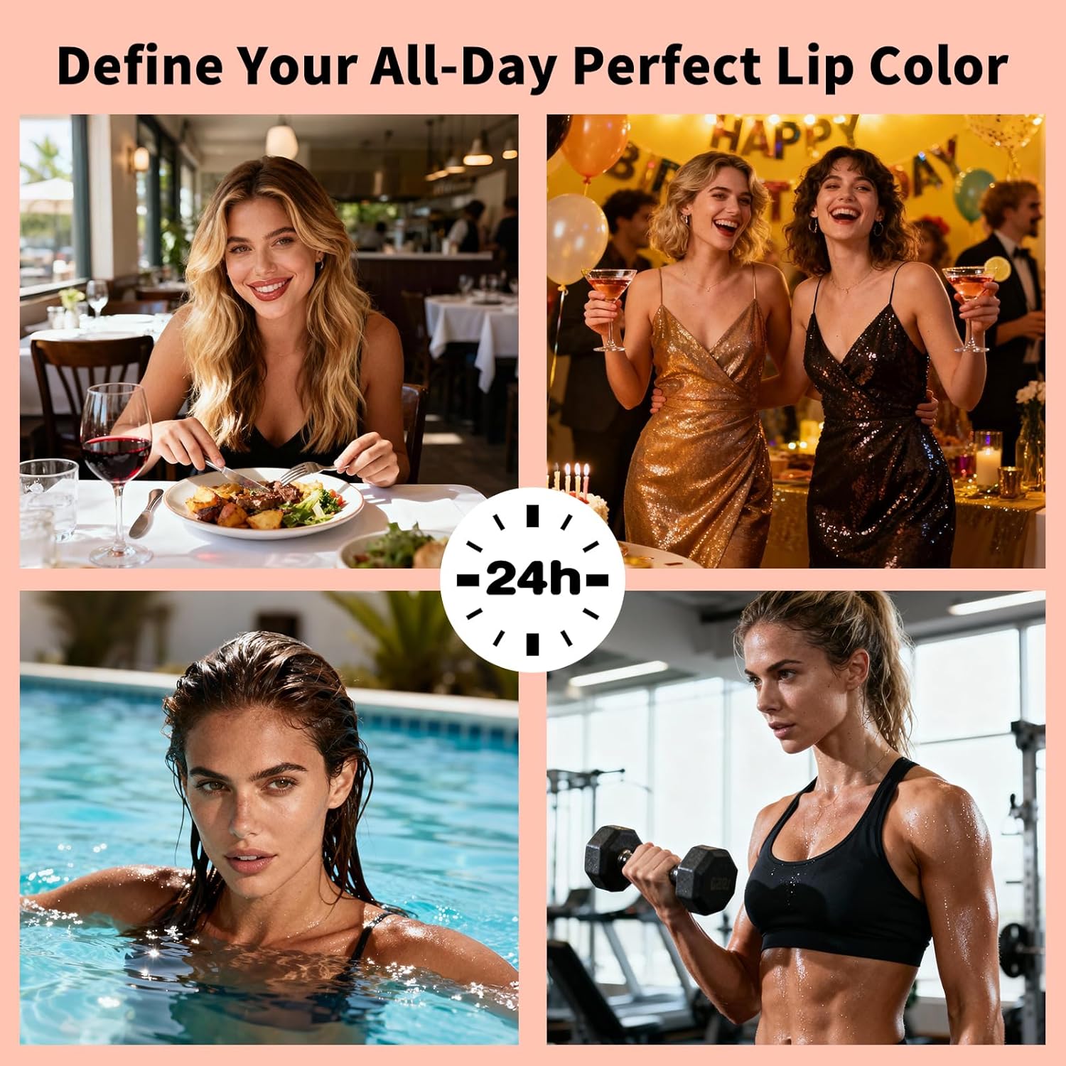 KIMUSE 5Pcs Peel Off Lip Stain, Long Lasting Lip Liner Stain, Waterproof, Transfer-Proof, Smudge-Proof, Highly Pigmented Lip Stain Peel Off Set for All Day Color Hold