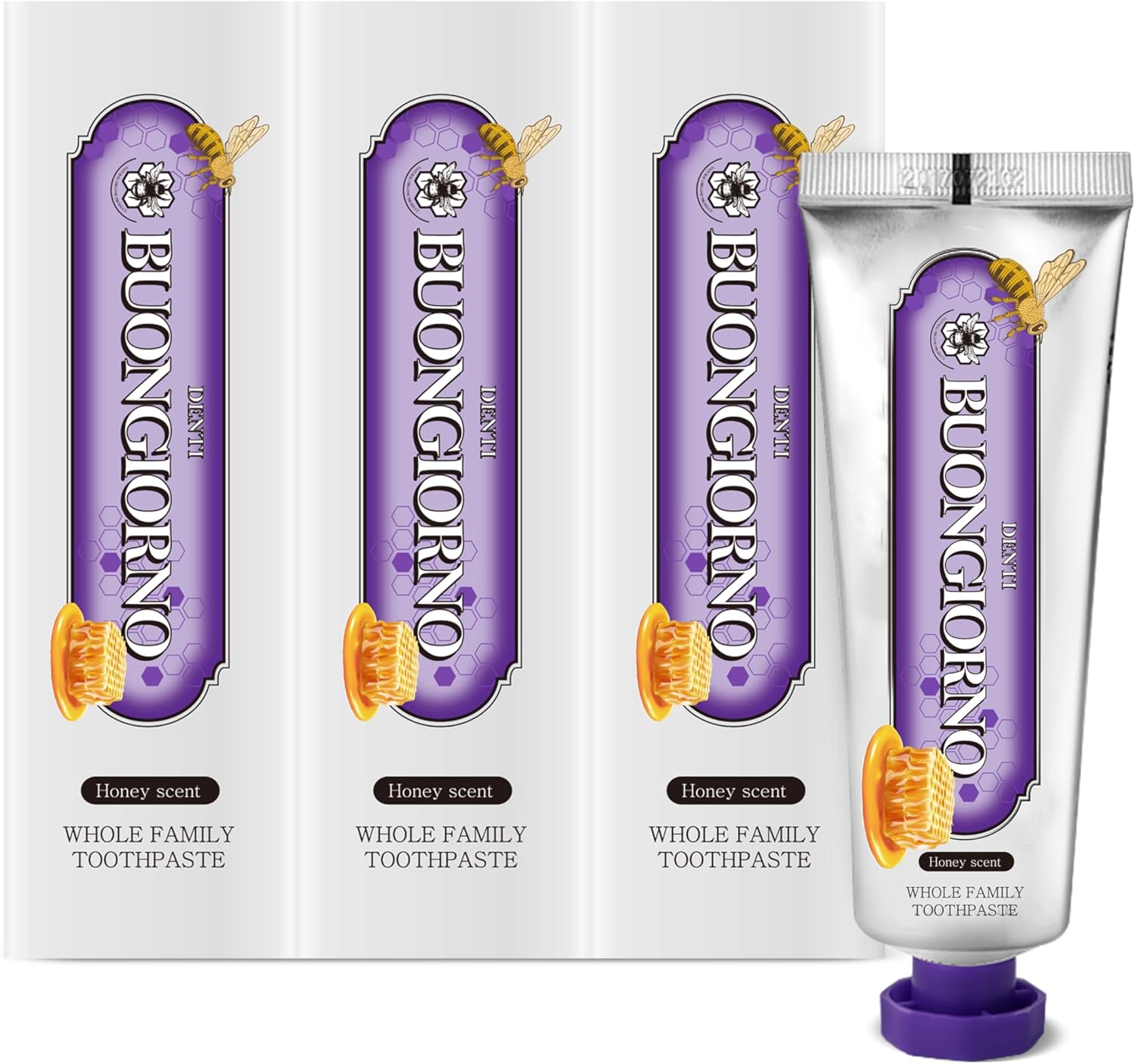 Gum Care Toothpaste (3 Pack, Honey Mint) – Natural Fluoride Korean Toothpaste for Gingivitis Treatment, Plaque Removal, Strengthens Enamel, Paraben & SLS Free (3.52fl oz / 100g)