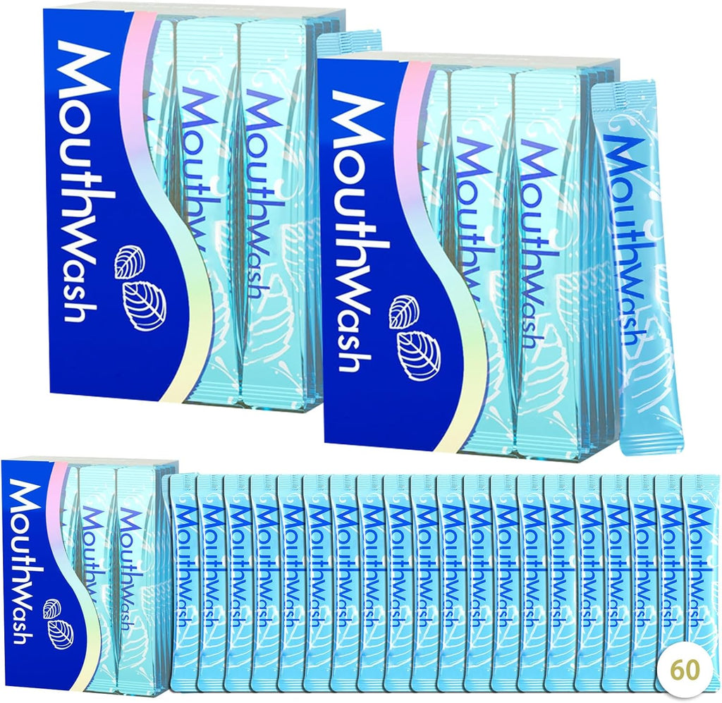 60PCS Travel Size Mouthwash,Portable Mini Mouthwash,Long-Lasting Freshness Travel Mouth Wash for Oral Care A14