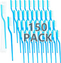 150 Pcs Prepasted Disposable Toothbrushes Aqua Blue Individually Wrapped Soft Bristle Plastic Waterless Toothbrushes Bulk for Adults Women Men Hotel Travel Homeless