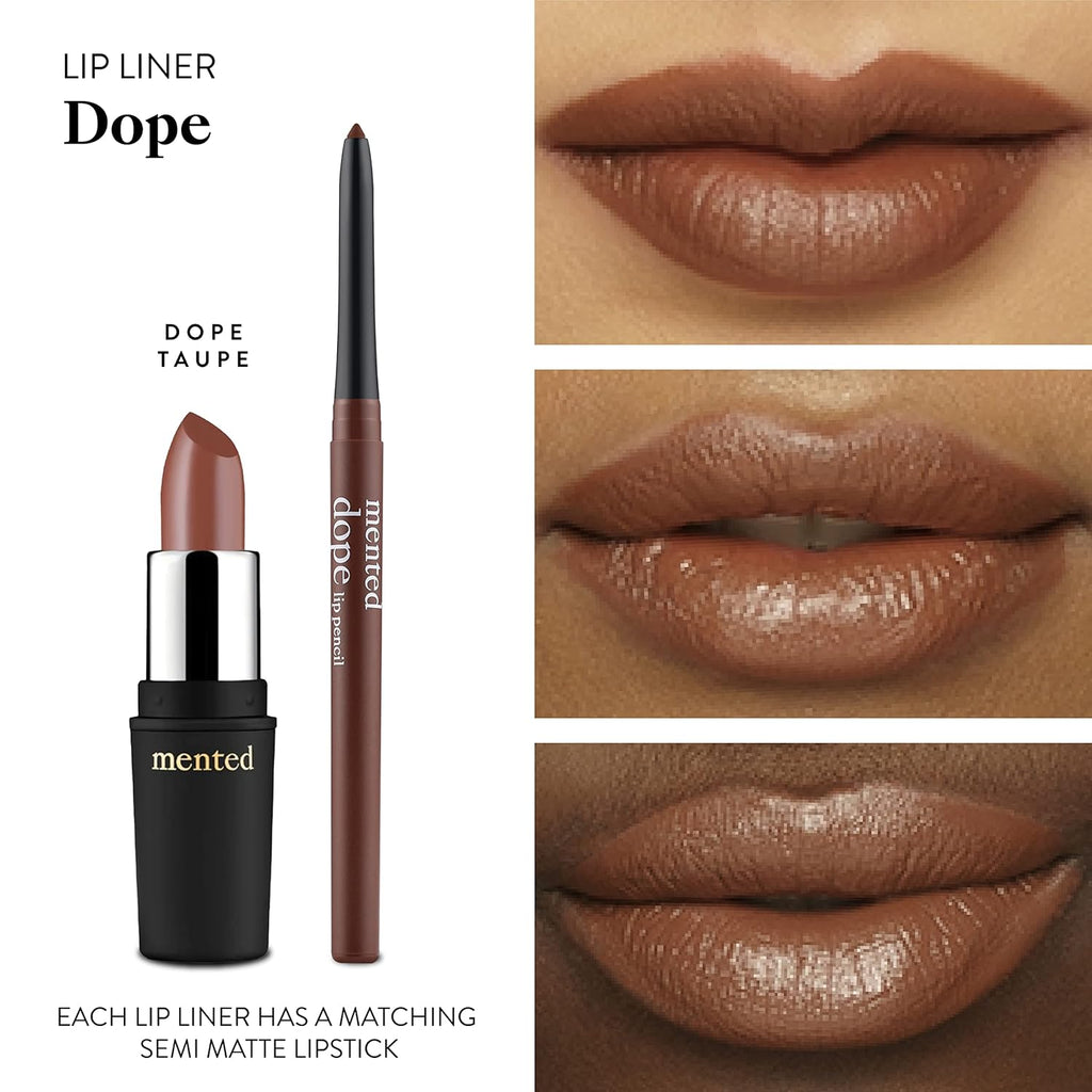 Mented Cosmetics Lip Liner for Women, Dark Brown Lipliner Lip Pencil, Waterproof Lipliner, Vegan + Cruelty Free Makeup, Dope