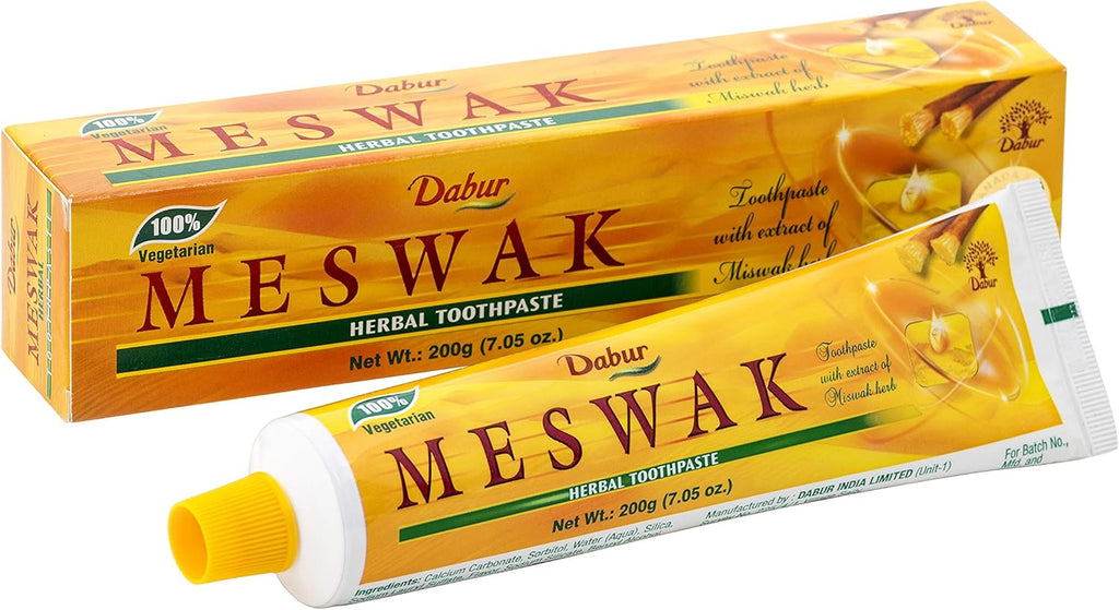 Dabur Meswak Toothpaste - Fluoride Free Toothpaste, for Oral, Gum Health & Dental Care. with Miswak Essence, Daily for Oral Care (Pack of 3)