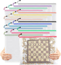 Umriox 16 Pack Large Zipper Bags 16.9x12.4 in, A3 16 Colors Mesh Zipper Document Pouch for Organizing, Storage Bags with Zipper for Board Game, Puzzles, Sewing Project, Travel Supplies
