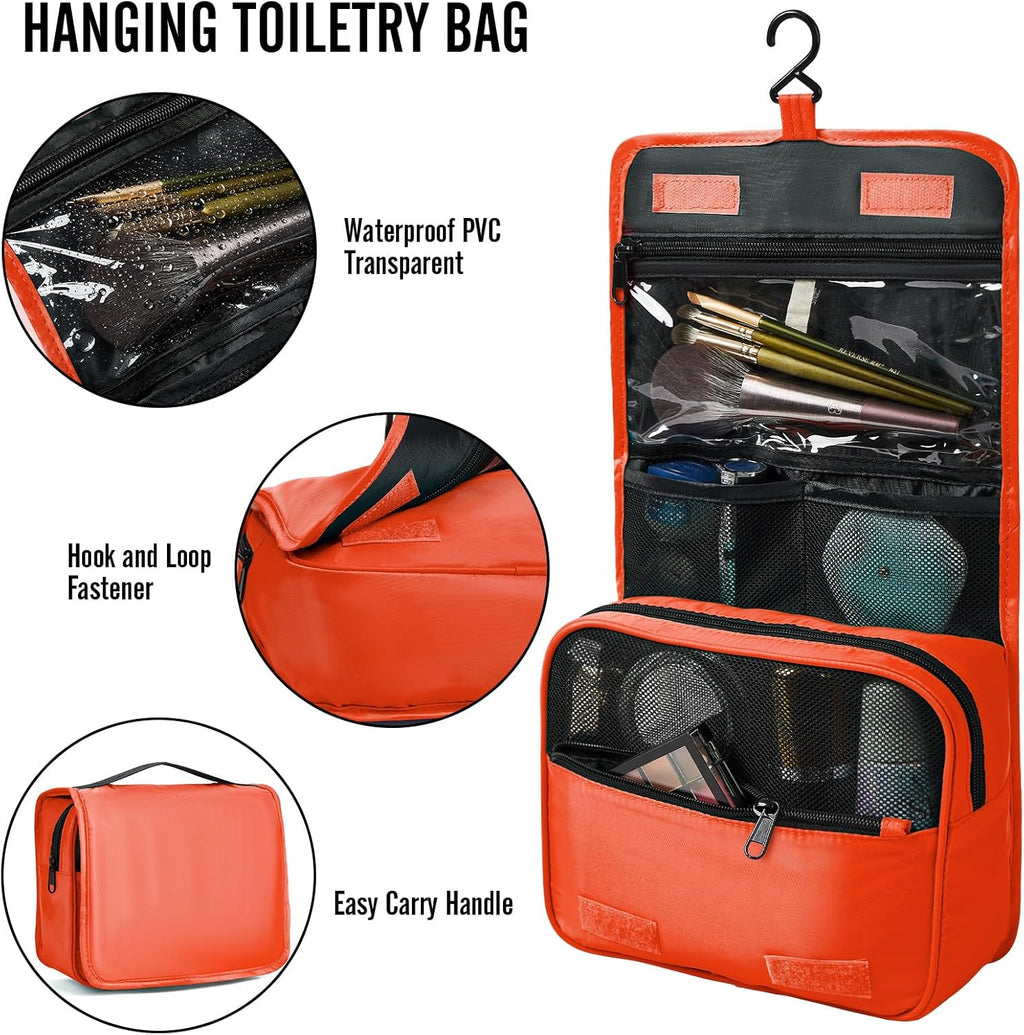 Veken 8 Set Packing Cubes for Travel Essentials, Suitcase Organizer Bags in 4 Sizes, Carry-On Luggage Accessories with Large Laundry & Hanging Toiletry Bag, Must-Have for Airplane, Road Trip & Camping