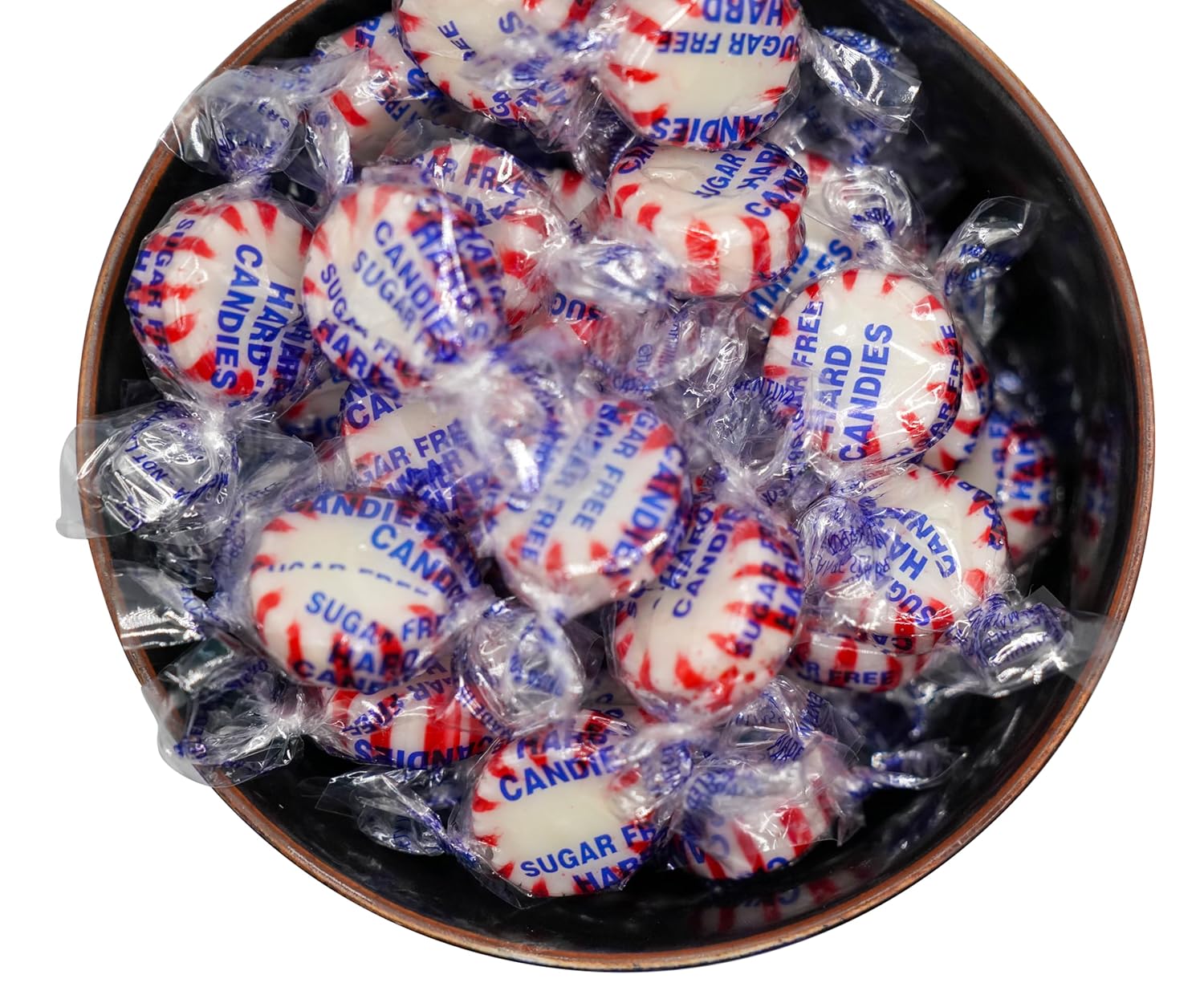 Sugar Free Peppermint Starlights - 1 lb of Individually Wrapped Hard Candy