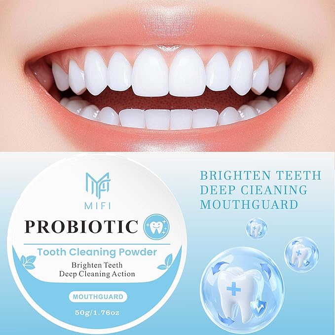 PEGO Adult Tooth Powder, Stain Remover for Teeth - Deep Cleaning Formula, Gentle & Non-Irritating, Effective Plaque Removal, Fresh Breath, Daily Oral Care for Adults (Probiotic)