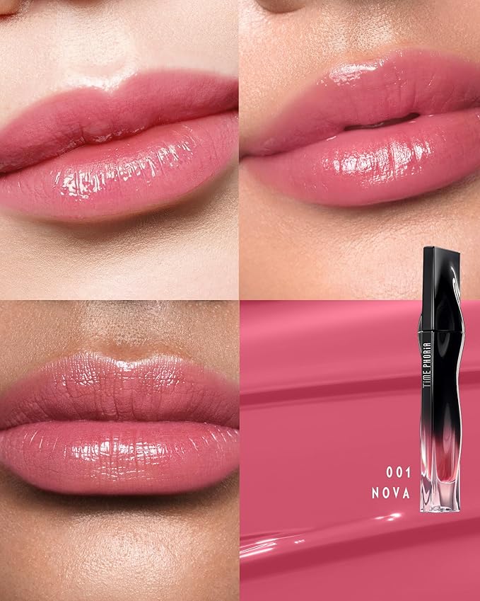 STELLAR DUST LIP STAIN-Waterproof and Transferproof Lip Tint For Women, Glossy Finish Lip Gloss, Lightweight High Coverage, Long Lasting, Stocking Stuffers For Teen Girls (001 Nova)