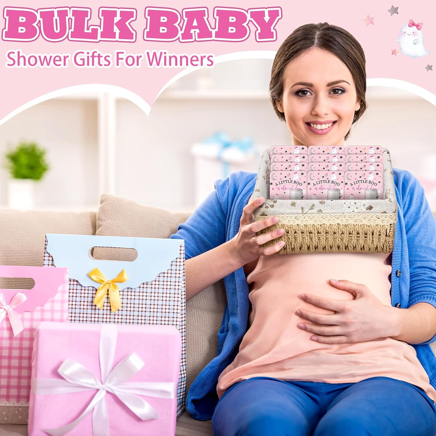 30 Pack Halloween Little Boo Baby Shower Games Prizes Party Gifts Bulk Lip Balms Favors for Winners Adults Guests Gender Reveal Favors Decorations Baby Shower Souvenirs Gift Bags Stuffers