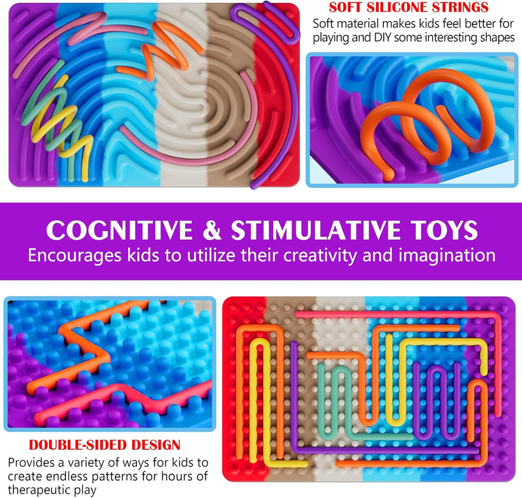 Sensory Fidget Toys for Kids Toddler Boys ,Sensory Activity Board for Stress Anxiety Autistic ADHD, Calm Down Travel Airplane Essentials Toy for 3+ Year Old, Stuffers Gifts for Teens Girls