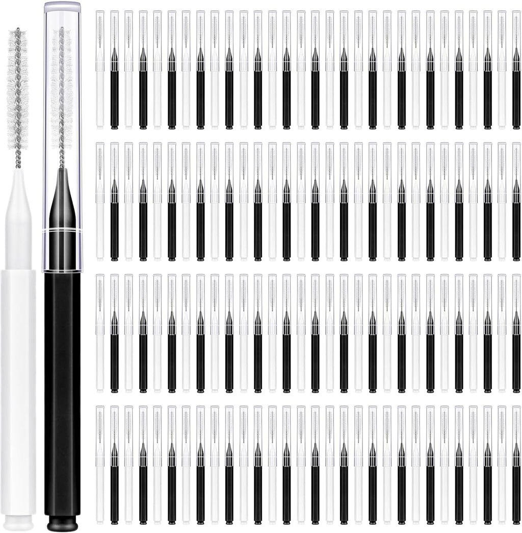 120Pcs Interdental Brush, Braces Brush Toothpicks with Soft Bristles 360° Bendable Floss Heads Dental Brushes Between Teeth Gum Braces Cleaning Kit Oral Tooth Cleaning Tool （Black, White）