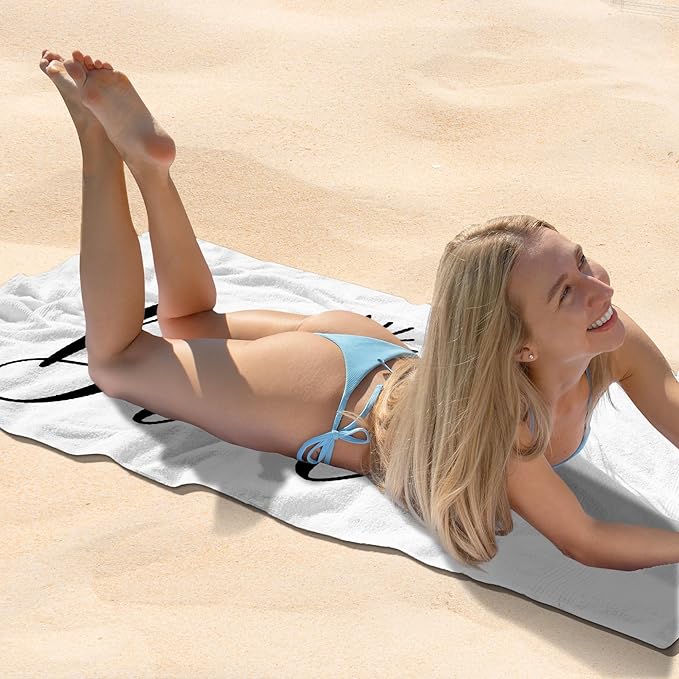 Bride Beach Towel, Bachelorette Beach Pool Towels, Just Married Honeymoon Wedding Gifts Large Beach Bath Travel Towels for Bride to Be Women, Honeymoon Mr and Mrs WeddingBride Gifts, 30x60in