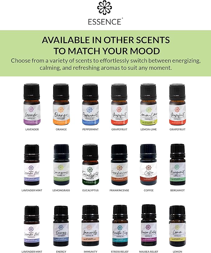 Essence Pearl Travel Case - Wearable Aromatherapy Kit with Nasal Diffuser Rings, Soaking Bay, and 5mL Essential Oil – Portable Wellness Gift Set for On?The?Go Self Care