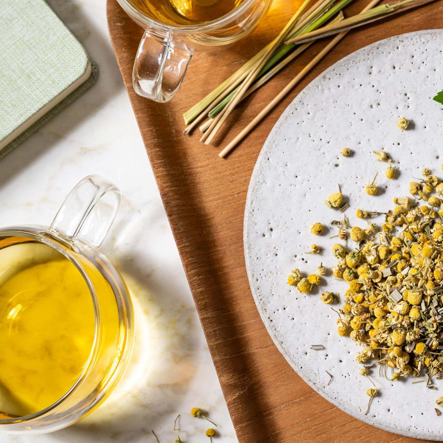 Rishi Tea Chamomile Medley Herbal Tea - Organic, Caffeine Free Direct Trade Sachet Bags, Calming Chamomile Flowers with Lemon Verbena & Mint - 50 Count