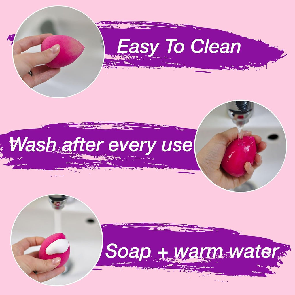 12pc Beauty Blenders Value Pack - Assorted Cosmetic Makeup Sponge Beauty Blender Set For Foundation, Blush, Concealer, Eyeshadow, Contour & Highlighter Pastel