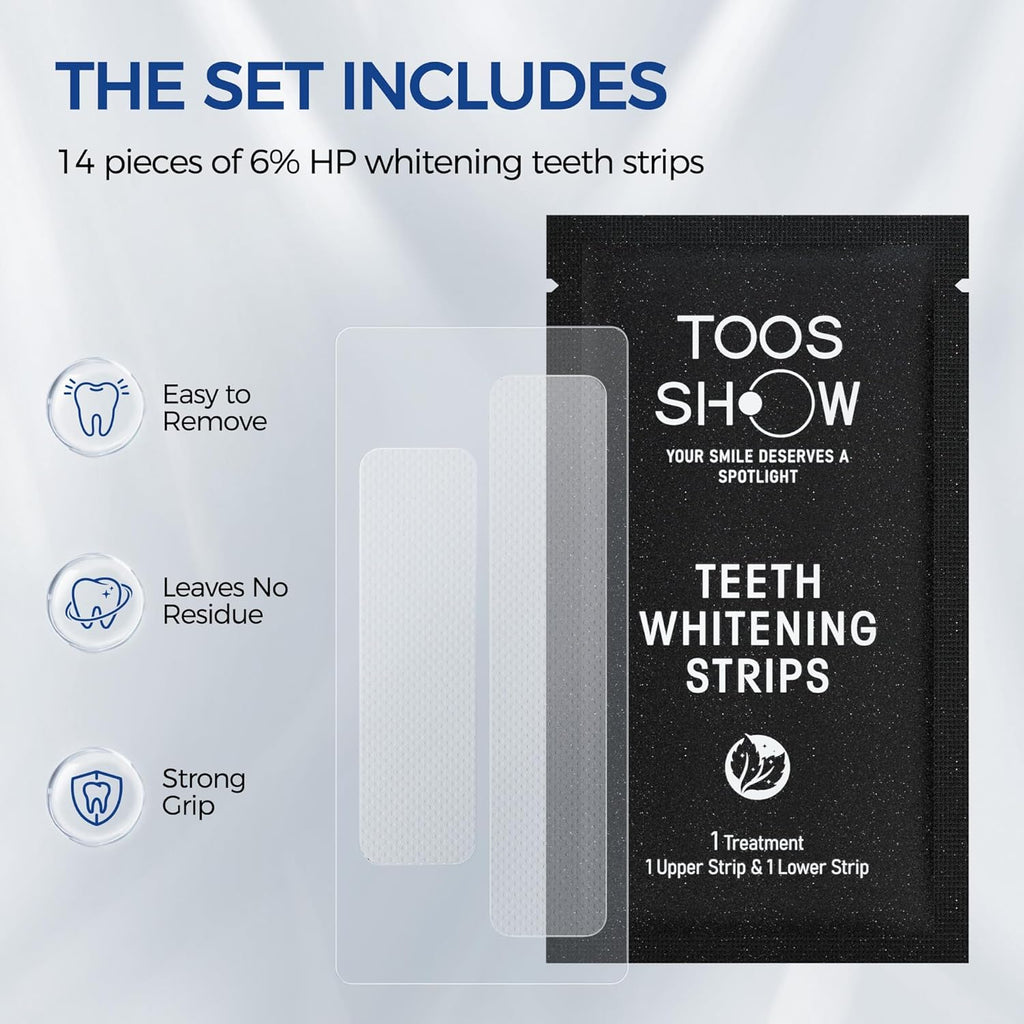 Teeth Whitening Kit for Sensitive Teeth,with 32X Waterproof LED Accelerator Light&4 Carbamide Peroxide Pen&14 Pcs Teeth Whitening Strips&1 Remineralization Pen,Tooth Whitener Professional Oral Care