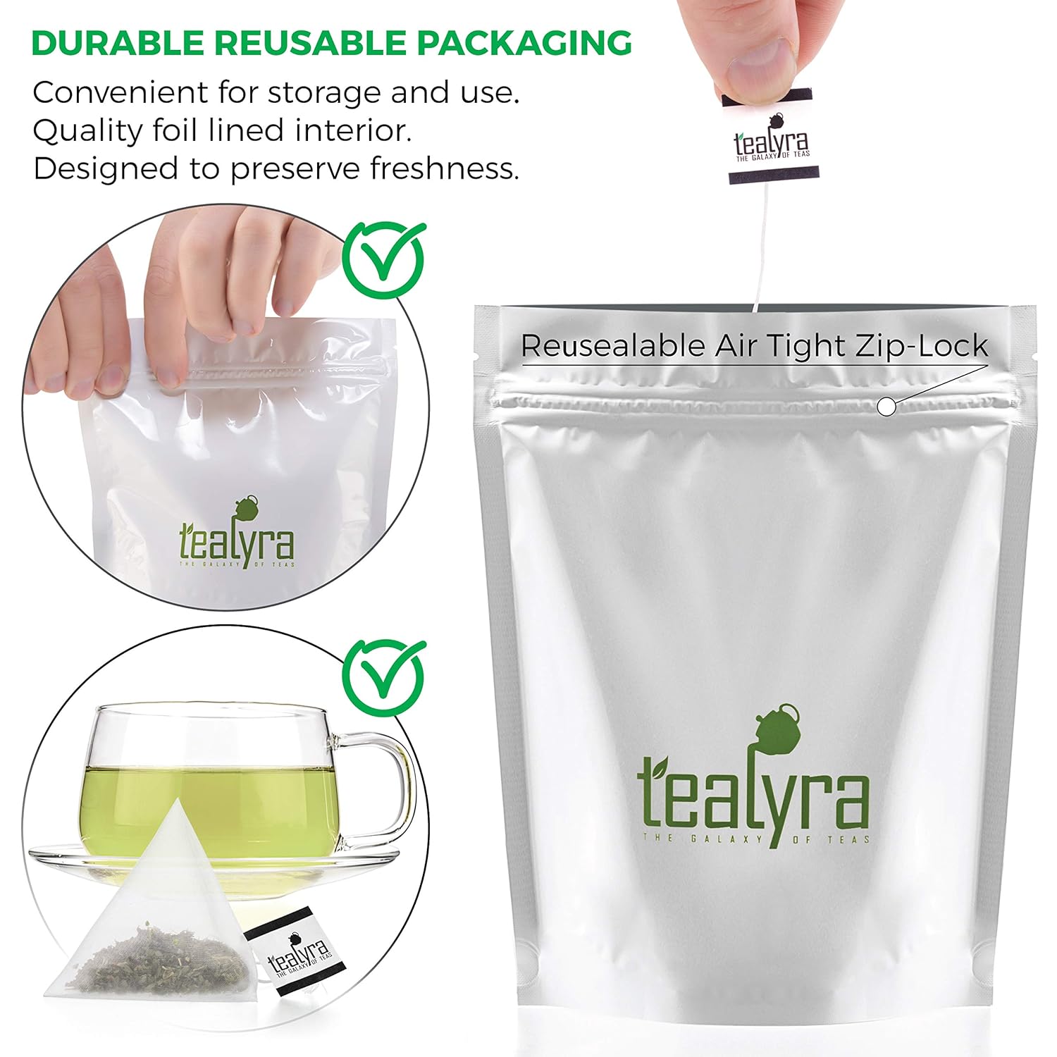 Tealyra - Lullaby - 25 Bags - Nettle - Hemp Leaves - Peppermint - Calming and Relaxing Herbal Loose Leaf Tea - Caffeine-Free - 25 Sachets