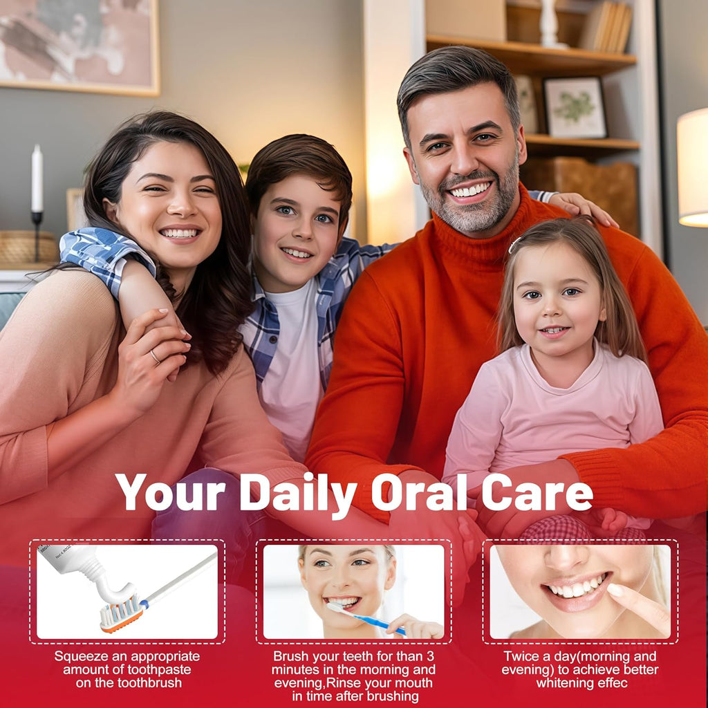 SP-6 Probiotic Whitening Toothpaste for Teeth Whitening/Brightening & Fresh Breath, 6 Probiotics Formula for Gum Health, Fluoride-Free, Minty Fresh Flavor,4.9 oz (2, Mint 2)