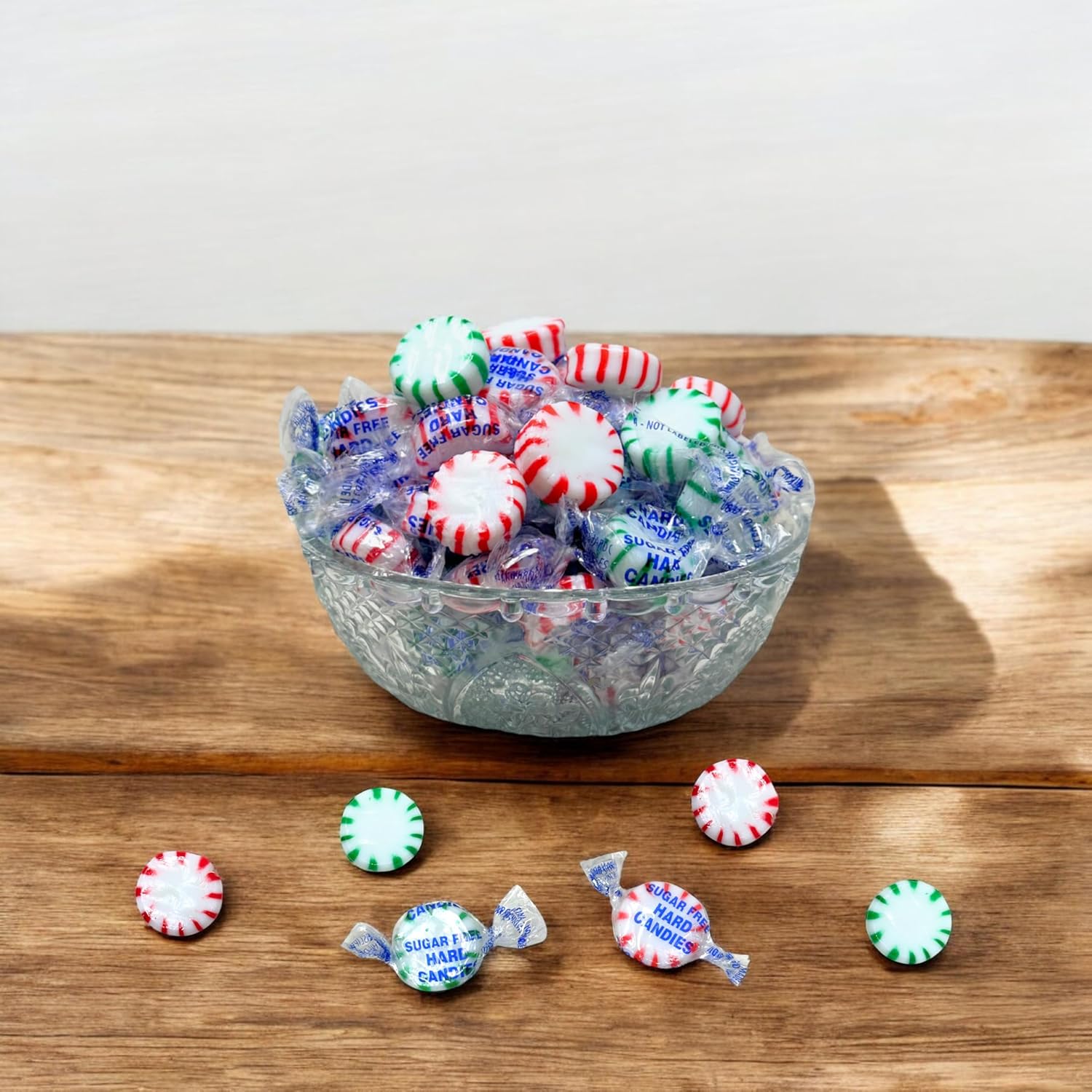 Sugar Free Peppermint And Spearmint Starlight Mints Hard Candy Assorted Mix - 1 lb Bulk Bag Individually Wrapped Keto And Diabetic Friendly Gourmet Mint Flavored Candies (16oz)