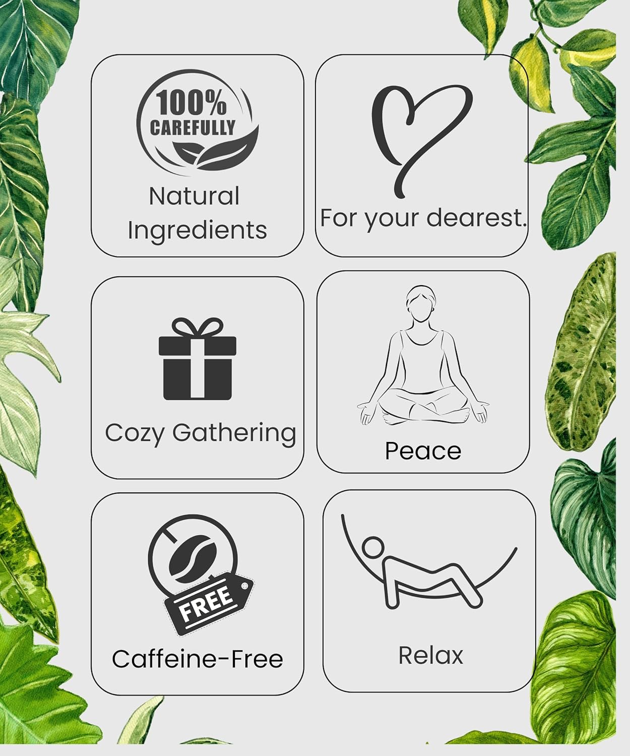 EZR Leaf Mint & Chamomile Herbal Tea 20 Pyramid Tea Bags 1.4 Once with Lemongrass Mint Leaves Caffeine Free Decaf Blend Natural Relaxing,Wellness Gift-Ready