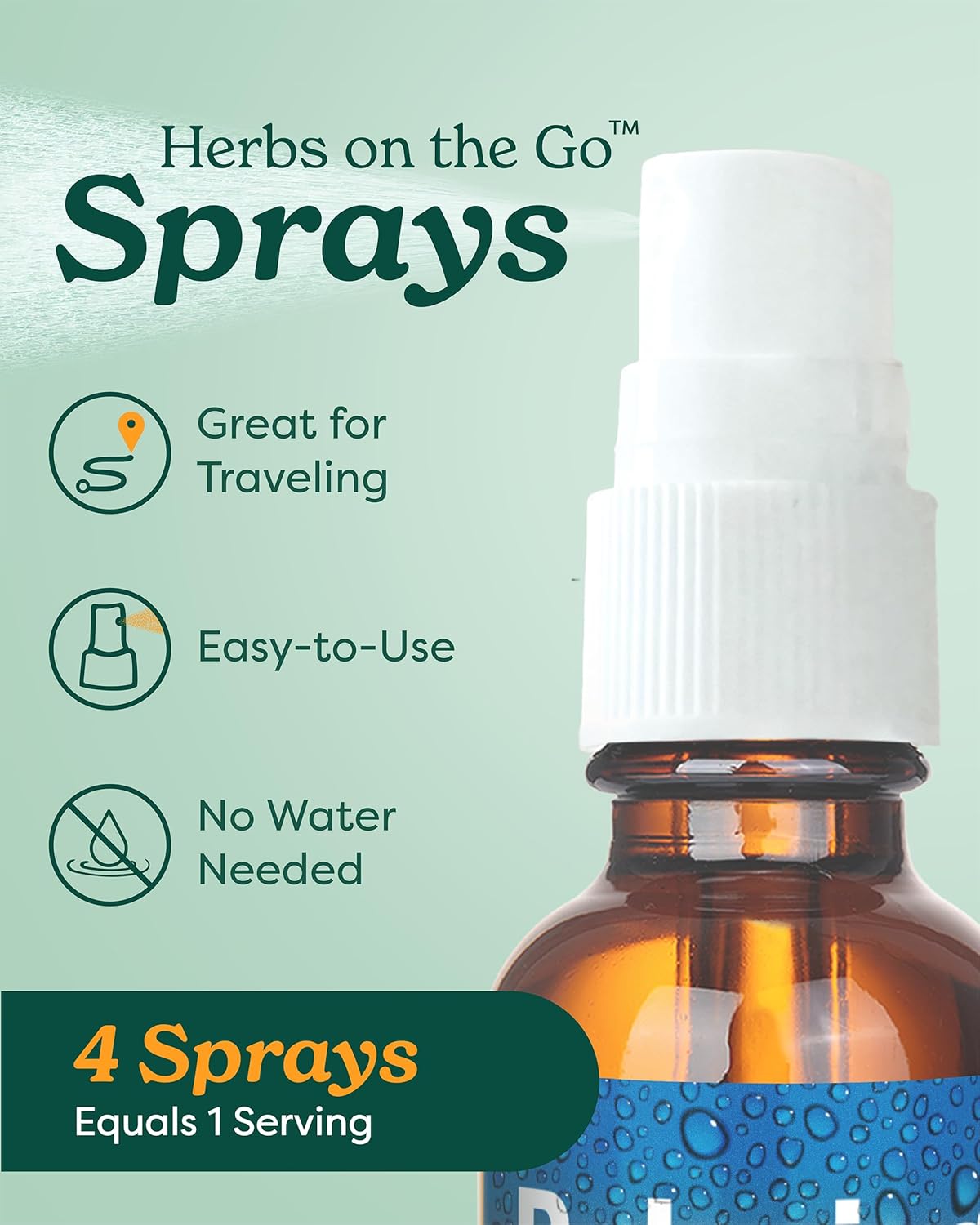 Herb Pharm Breath Refresher Certified Organic Herbal Fresh Breath Spray, Peppermint