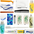 Moda West 24 Kits - Bulk Case of Wholesale 19-Piece Hygiene & Toiletry Kit for Men, Women, Travel, Charity, Homeless Shelters, Bathroom Personal Care Essentials for Donation, Emergency, Hotels & More