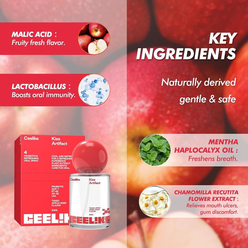 Oral Spray – Fresh Breath, Dual Cooling Experience & Convenient On-The-Go Design – Perfect for Freshening Breath Anywhere, Anytime (Apple Cider, 2 Count)