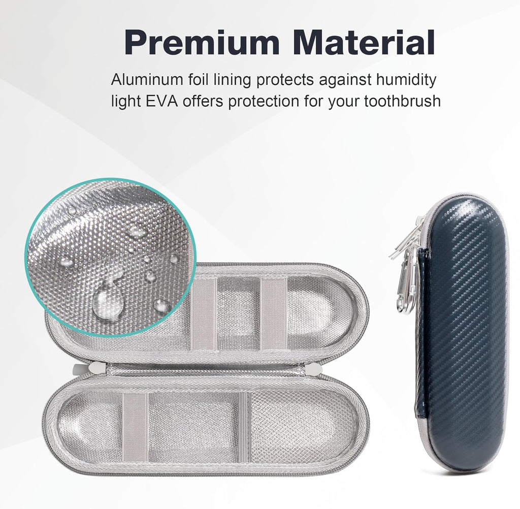Nincha Hard Shell Electric Toothbrush Case - for Oral-B iO/Pro/Smart Series, Philips Sonicare Electric Toothbrush, Bigger Size Travel Case Fits all Powered Toothbrushes and Accessories Grey