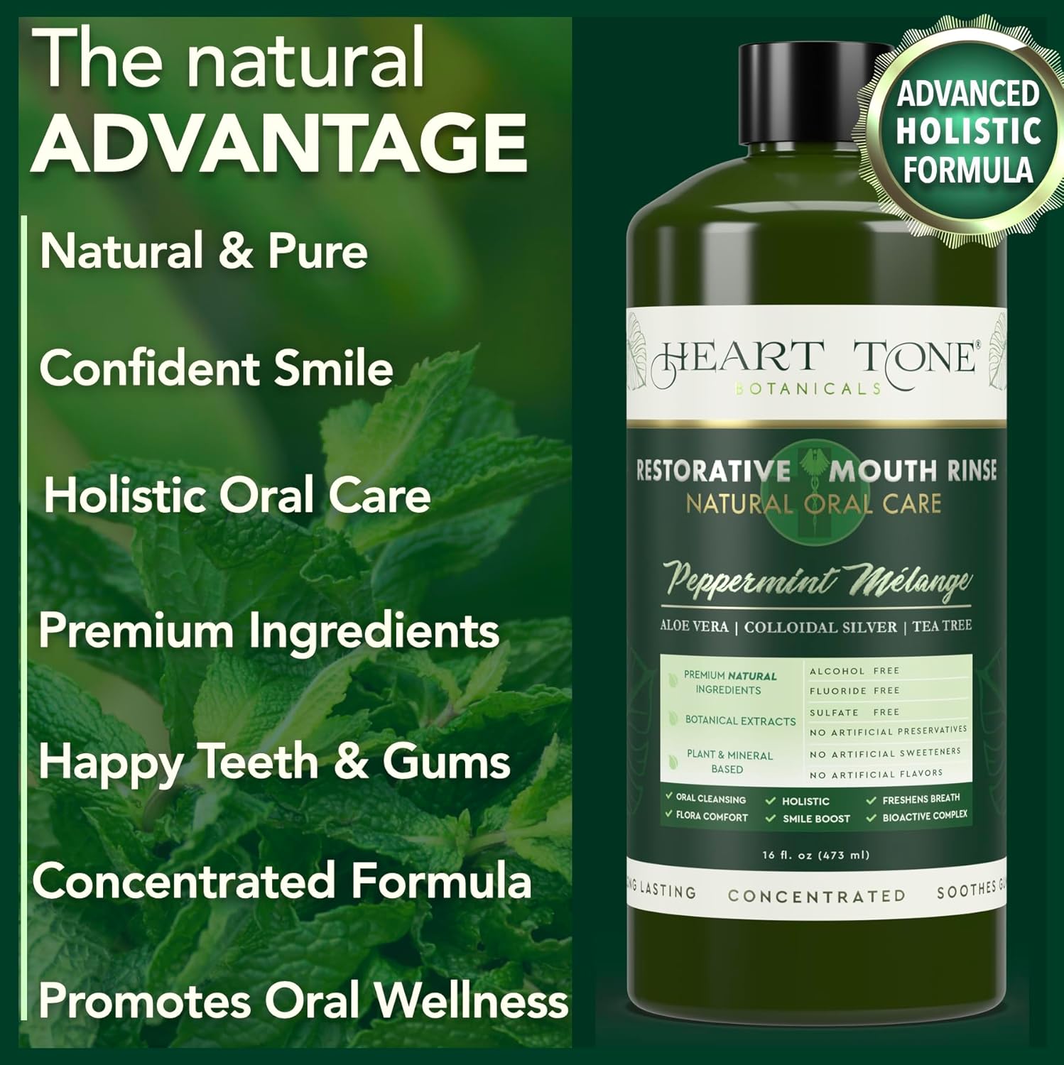 Holistic Oral Care Bundle – Living Crystal Hydroxyapatite Toothpaste + Nano Silver Mouthwash | Natural Mineral-Based Oral Care | Alcohol-Free & Mint Fresh