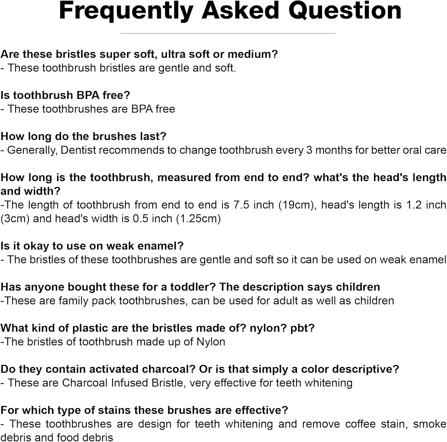 Soft Toothbrushes for Adults - Black Charcoal Toothbrush Ultra Soft for Sensitive Gums - Teeth Whitening Brush for Adults & Children [Extra Family Pack] Super Soft Tip Bristles