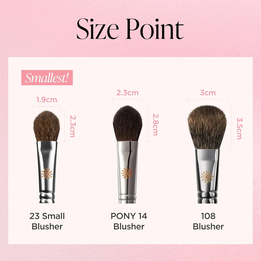 Piccasso 23 Small Blusher Brush – Precise Makeup Brush for Cheeks, Nose, and Chin, Soft Squirrel & Horse Hair for Delicate Application, Detail Face Brush for Daily Use, Korean Professional Beauty Tool