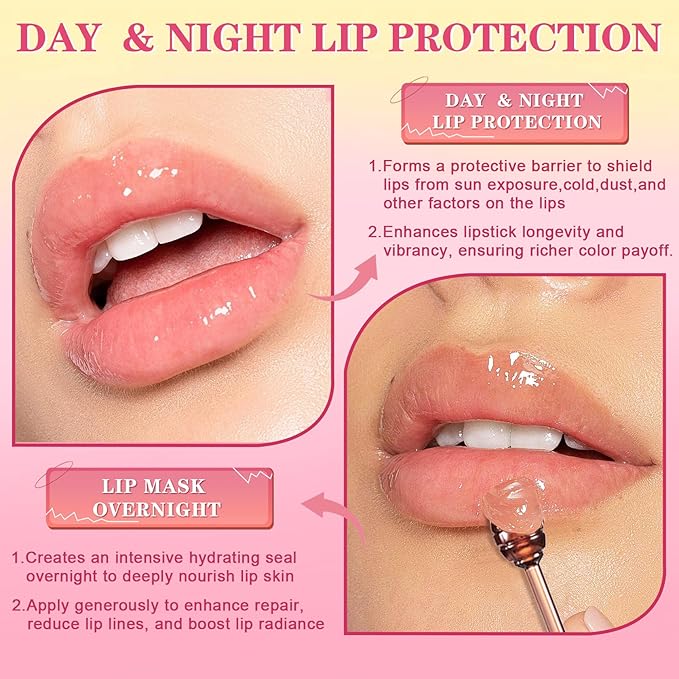 5PCS Lip Scrub and Mask Set,Cherry Strawberry and Honey Pot Lip Balm,2PCS Lip Exfoliator Scrub and Moisturizer,Clean and Repair,Reduce Fine Lines,Natural Ingredients,Cruelty Free